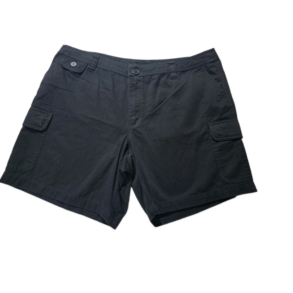Venezia Mens Black  Cargo Shorts Size 18 Pockets